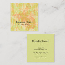 Chic roze Green Gold Bee Professional Vierkante Visitekaartje