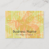 Chic roze Green Gold Bee Professional Visitekaartje (Voorkant)