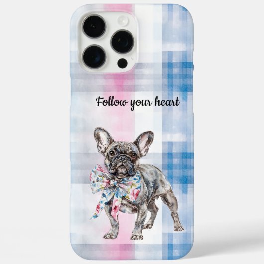 Chic Roze Groen Blauw Bloemen Hond Case-Mate iPhone Case (Achterkant)
