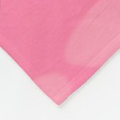 Chic roze hart ogee fleece deken (Hoek)