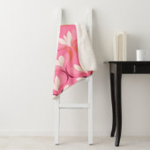 Chic roze hart ogee sherpa deken (In situ)