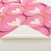 Chic roze hart ogee sherpa deken (3/4)