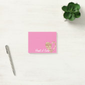 Chic roze hart van goud post-it® notes (Kantoor)
