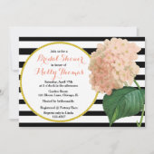 Chic  Roze Hydrangea bruiloft Vrijgezellenfeest Kaart (Voorkant)