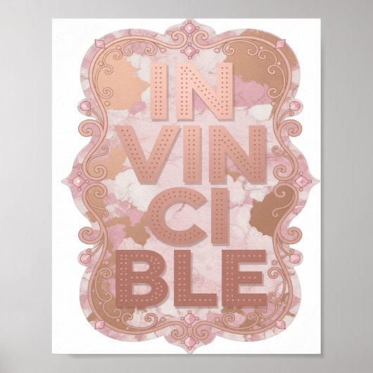 Chic Roze IN ONOVERWINNELIJK ontwerp Poster (Voorkant)