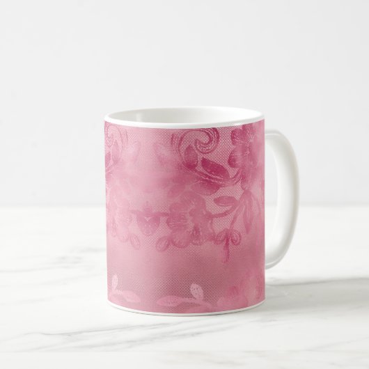 Chic Roze Kant Koffiemok (Voorkant rechts)