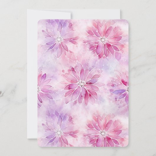 Chic Roze Lavendel Bloemen Vrijgezellenfeest Kaart (Achterkant)