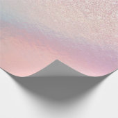 Chic roze litter Iridescent Holographic Gradient Cadeaupapier (Hoek)