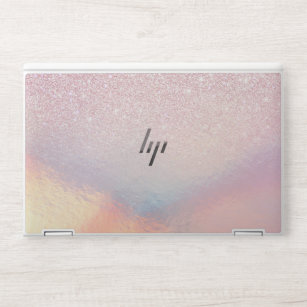 Chic roze litter Iridescent Holographic Gradient HP Laptopsticker