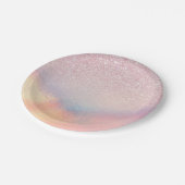 Chic roze litter Iridescent Holographic Gradient Papieren Bordje (Gekanteld)