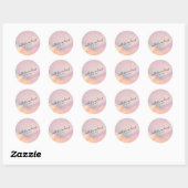 Chic roze litter Iridescent Holographic Gradient Ronde Sticker (Vel)