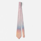 Chic roze litter Iridescent Holographic Gradient Stropdas (Voorkant)