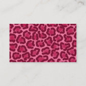 Chic roze luipaard Visitekaartjes afdrukken (Achterkant)