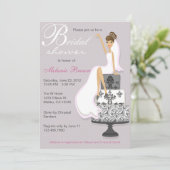 Chic roze modern Bride hedendaags Vrijgezellenfees Kaart (Staand voorkant)