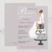 Chic roze modern Bride hedendaags Vrijgezellenfees Kaart (Voorkant / Achterkant)