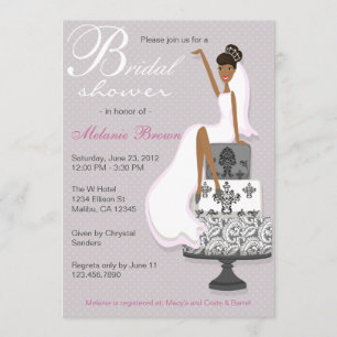 Chic roze modern Bride hedendaags Vrijgezellenfees Kaart