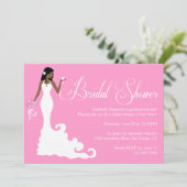 Chic roze Modern Bride Posh Vrijgezellenfeest nodi Kaart (Staand voorkant)