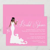 Chic roze Modern Bride Posh Vrijgezellenfeest nodi Kaart (Voorkant / Achterkant)