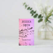 Chic roze Modernist Expressief Visitekaartje (Staand voorkant)