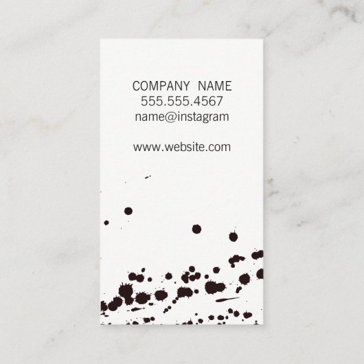 Chic roze Modernist Expressief Visitekaartje (Achterkant)