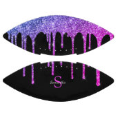 Chic roze Paarse glitter Sparkle Driemonogram American Football (Panelen)