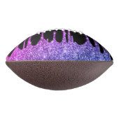 Chic roze Paarse glitter Sparkle Driemonogram American Football (Gedraaid 90)
