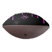 Chic roze Paarse glitter Sparkle Driemonogram American Football (Gedraaid 270)