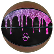 Chic roze Paarse glitter Sparkle Driemonogram