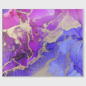 Chic roze Paarse juwel zonder tong Cadeaupapier (Vlak)