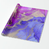 Chic roze Paarse juwel zonder tong Cadeaupapier (Uitgerold)