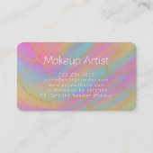 Chic Roze Paarse Turquoise Blauwgroen Blauw Goud M Visitekaartje (Achterkant)