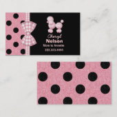 Chic roze Rodle-kaart Contactkaartje (Voorkant / Achterkant)