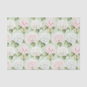 Chic Roze Romantisch Blauw Wit Bloemen Huwelijk Tissuepapier (Voorkant)