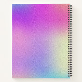 Chic roze roos eenhoorn druppelen glitter notitieboek (Achterkant)