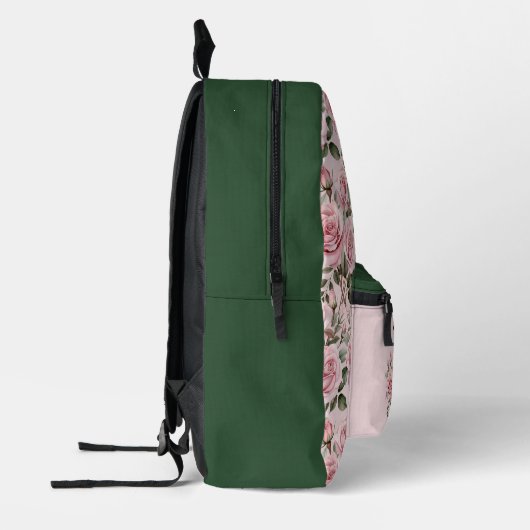 Chic roze Roses Bedrukte Rugzak (Links)