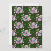 Chic roze Roses Gold Lettering Wedding Uitnodiging (Achterkant)