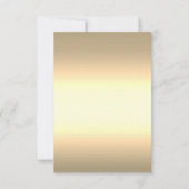 Chic roze Roses Gold Lijst Reception Kaart (Achterkant)