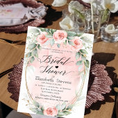 Chic roze Roses Gold Lijst Script Vrijgezellenfees Kaart