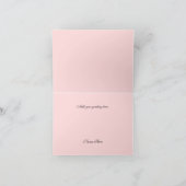 Chic roze Roses Wedding Note Kaart (Binnen)