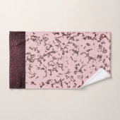 Chic roze Roze Blush Glittery Marble Bad Handdoek (Handdoek)