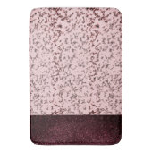 Chic roze Roze Blush Glittery Marble Badmat (Voorkant Verticaal)