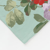 Chic roze roze rozen bloempatroon fleece deken (Hoek)
