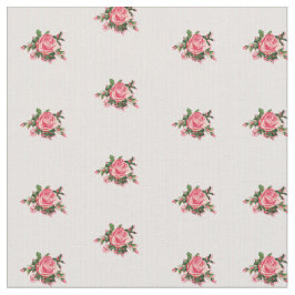 Chic roze rozen en stripes stof