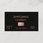 Chic  Roze Sinaasappel> Startdecor Visitekaartje (Achterkant)