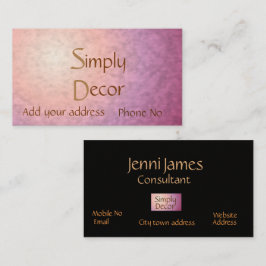 Chic  Roze Sinaasappel> Startdecor Visitekaartje