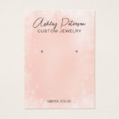 Chic roze sneeuwfestive QR-code oormervertoning Visitekaartje (Voorkant)