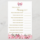 Chic Roze Speelse Baby shower Bloemen Flyer (Voorkant)
