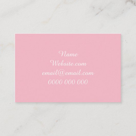 Chic, roze striped Cherry Blossom Flower Pattern Visitekaartje (Achterkant)