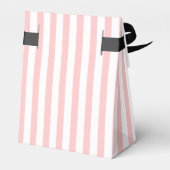 Chic roze stripes Occasion Favor Bedankdoosjes (Achterkant)