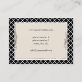 Chic roze Teapot Tea Cafe Visitekaartje (Achterkant)